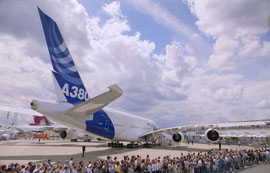 Airbus A380 at Paris Air Show. Image from 