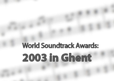 World Soundtrack Awards 2003 in Ghent