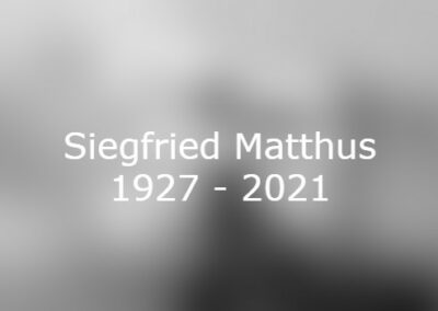 Siegfried Matthus gestorben